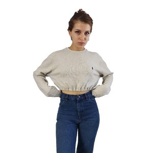 Cropped Polo Ralph Lauren Thermal Long Sleeve Shirt